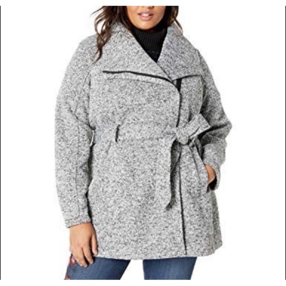 Steve Madden Full Zip Jacket with Belt Tie